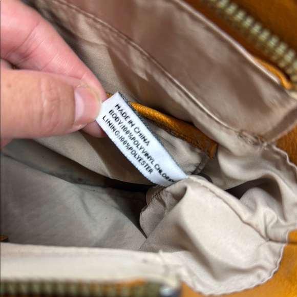 Nine West Tan Crossbody Bag with Boxy Shape and Metal Logo - Picture 6 of 6